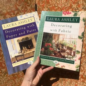 Laura Ashley Books Set of 2 Decorating with Paper & Paint Decorating with Fabric